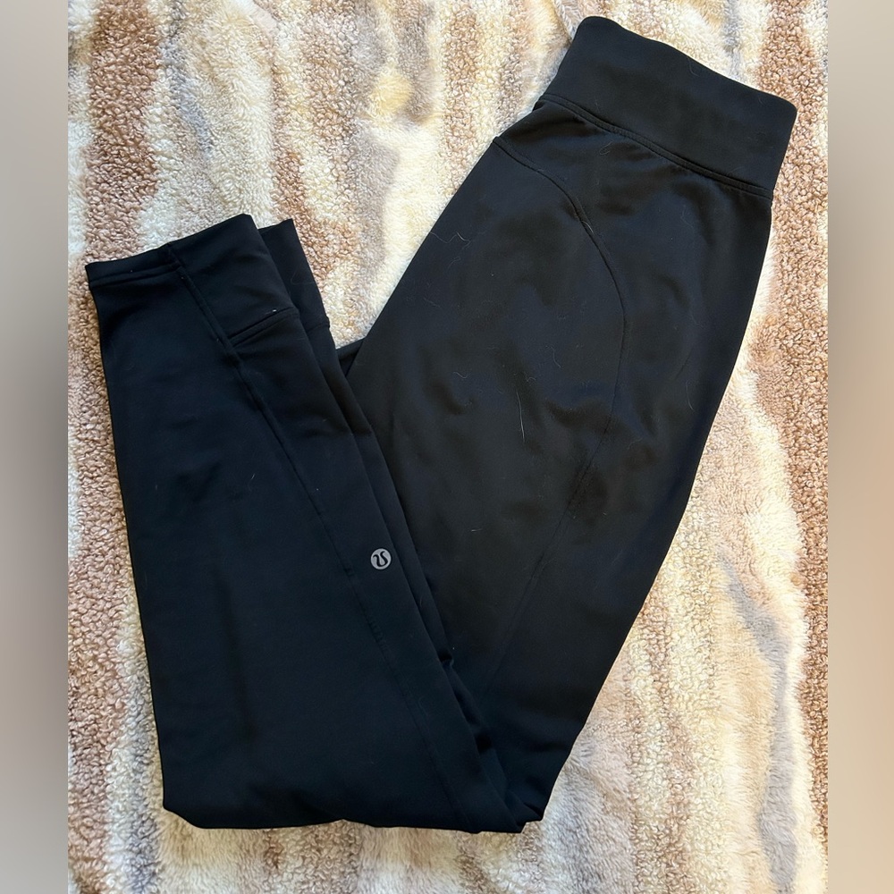 lululemon athletica Its Rulu Run Fleece Lined Black Track Pants / Joggers
